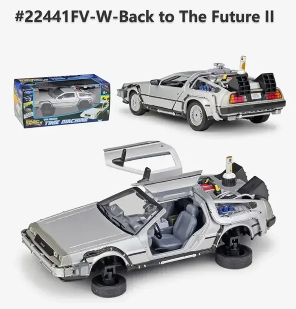 WELLY 1:24 Diecast DMC-12 DeLorean Model - Image 7