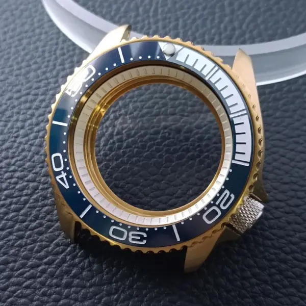 42mm Gold Rose Gold Stainless Steel Watch Case - Image 36
