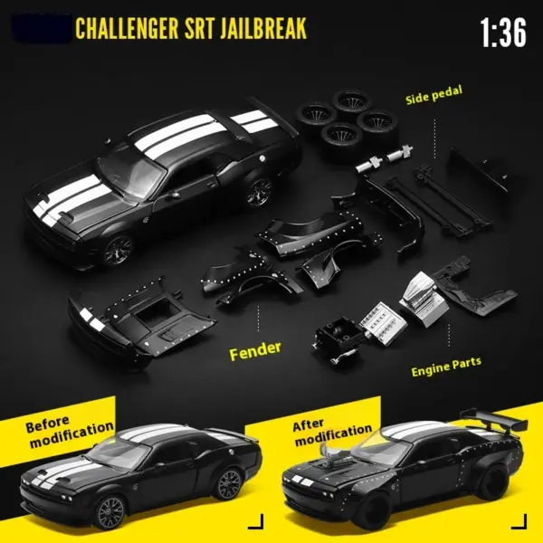 CCA 1:36 Challenger SRT Diecast Model Car - Image 7