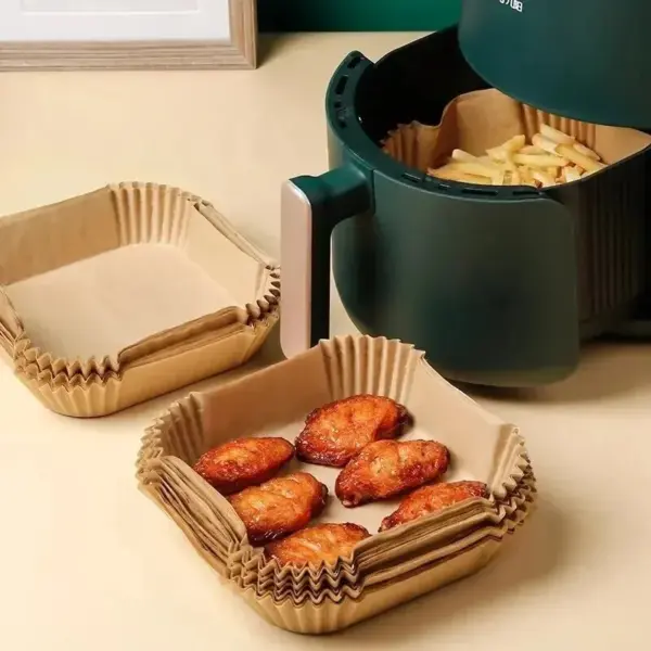 50 Pcs Non-Stick Air Fryer Paper Liners - Image 2