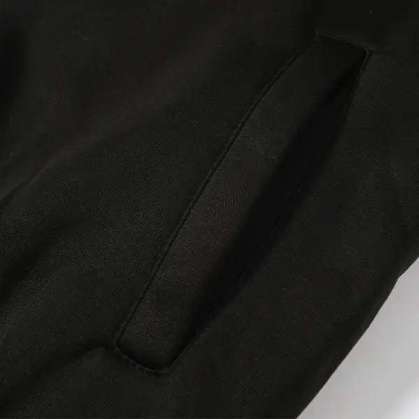 Men's Black Hooded Jacket Casual Sportswear - Image 5