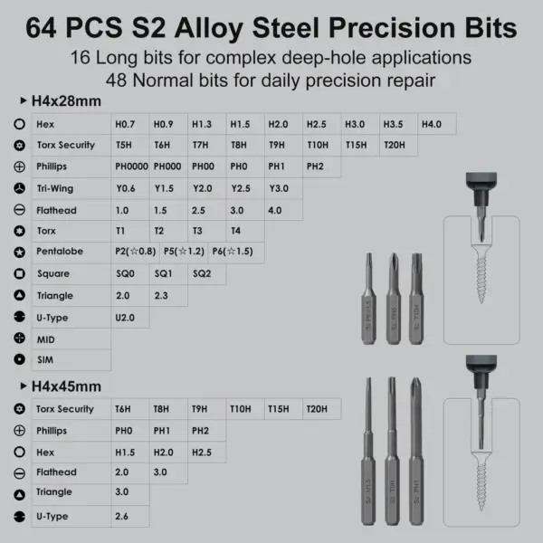 Precision Electric Screwdriver Set 68 in 1 - Image 5