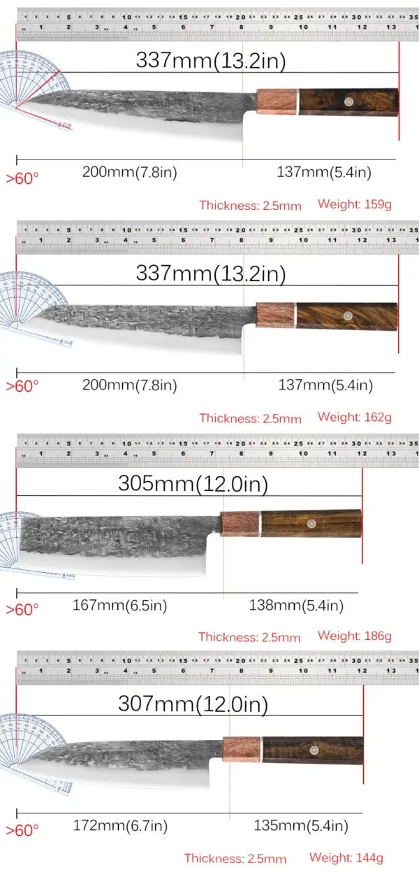 Professional Chef Knife Set with Wood Handle - Image 6