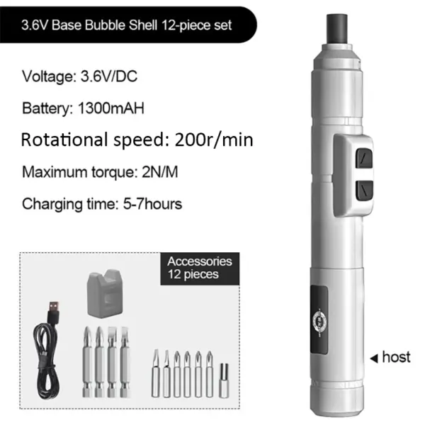 Mini Wireless Electric Screwdriver 3.6V Set - Image 12