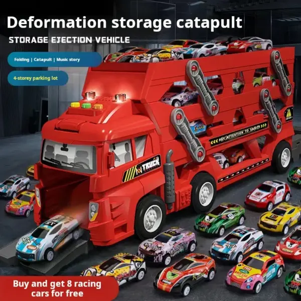 Large Deformation Transporter Truck Toy Set