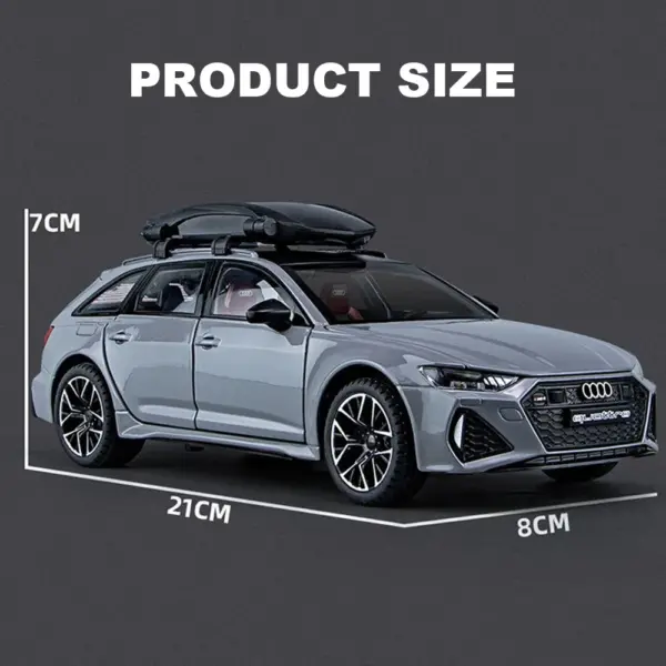 1:24 Audi RS6 Avant Diecast Model Car - Image 6