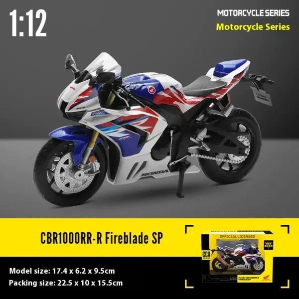 1:12 CBR1000RR-R Alloy Motorcycle Model - Image 8