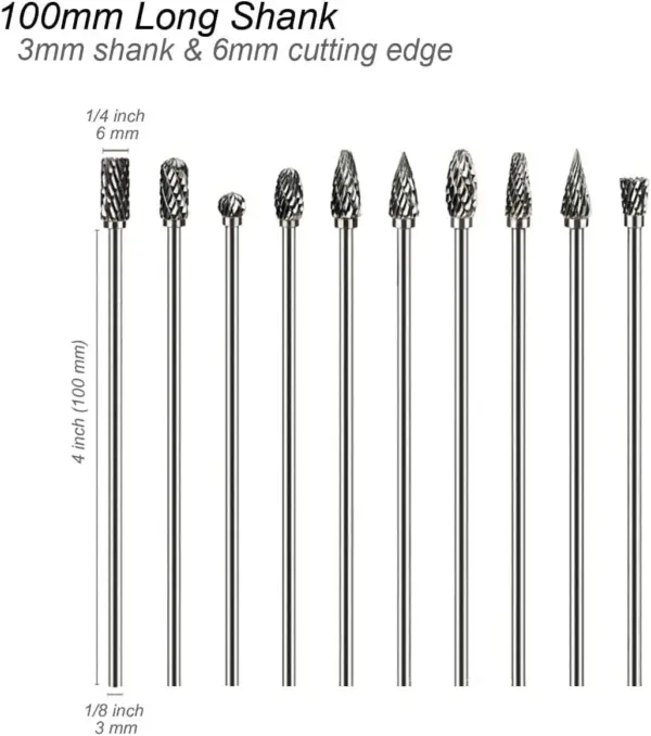 100mm Tungsten Carbide Rotary Burr Tool - Image 4