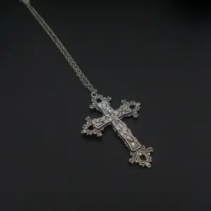 Neo-Gothic Red Velvet Cross Choker 40 S0f14d2a3af994cd4a8a46f9428ff3dc2S