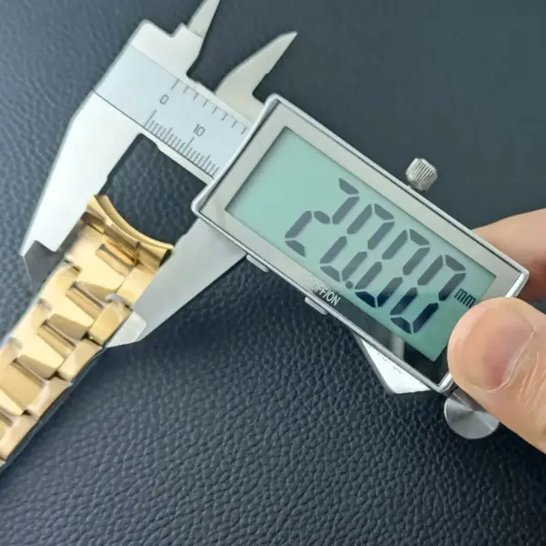 20mm Solid Stainless Steel Watch Band for Men - Image 5