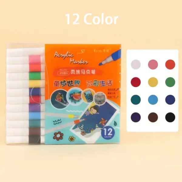 60 Color Acrylic Marker Painting Set - Image 7