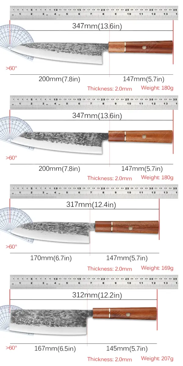 Professional Chef Knife Set with Wooden Handle - Image 6