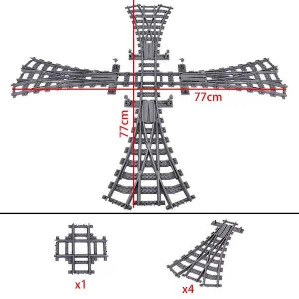 Flexible Building Block Train Tracks Set - Image 48