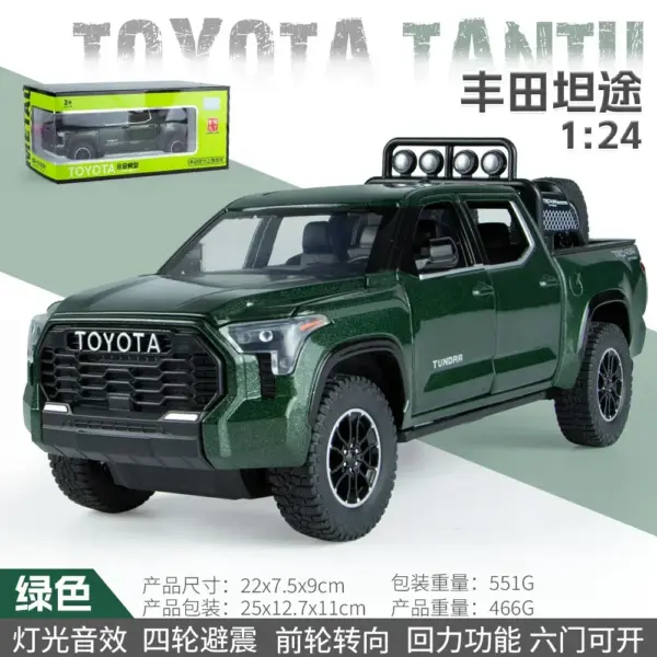 1:24 Scale Toyota Tundra Diecast Model Truck - Image 10