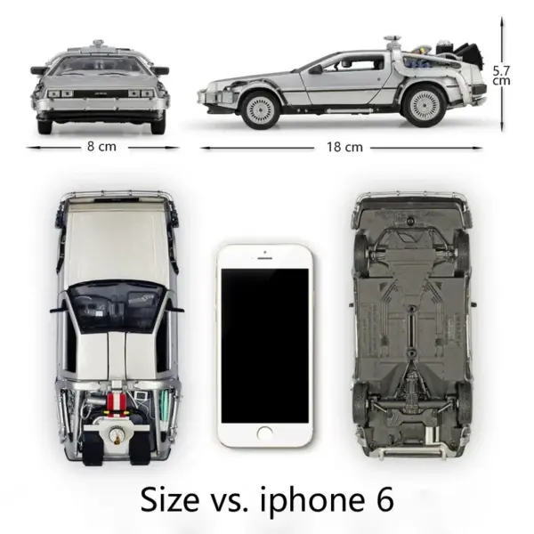 WELLY 1:24 Scale Diecast DeLorean Model Car - Image 2