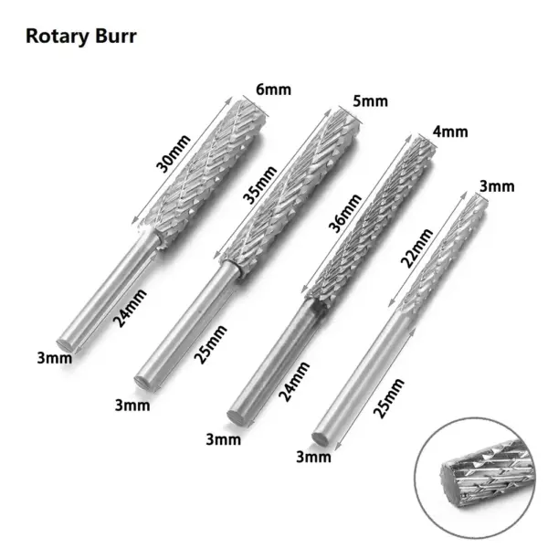 1pc High-Speed Steel Rotary File Burr Set - Image 3
