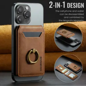 Magnetic Leather Card Holder for iPhone Models