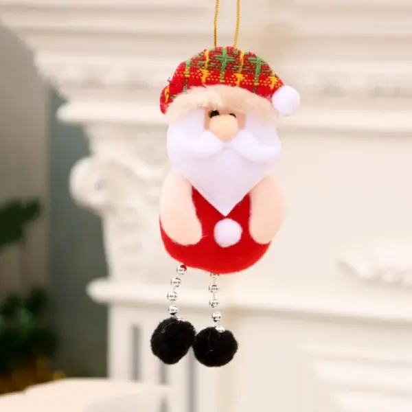 Santa Claus and Snowman Plush Dolls Set - Image 10