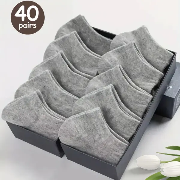 Men's Low Cut Ankle Socks - 5 Pairs - Image 15