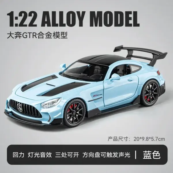 1:22 Mercedes-Benz GTR Diecast Model Car - Image 8