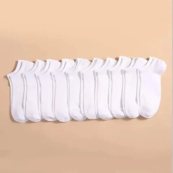 5 Pairs Low Cut Breathable Boat Socks - Image 4