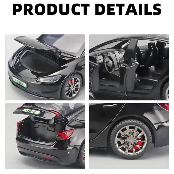 1:32 Tesla Model 3 Diecast Alloy Car - Image 3
