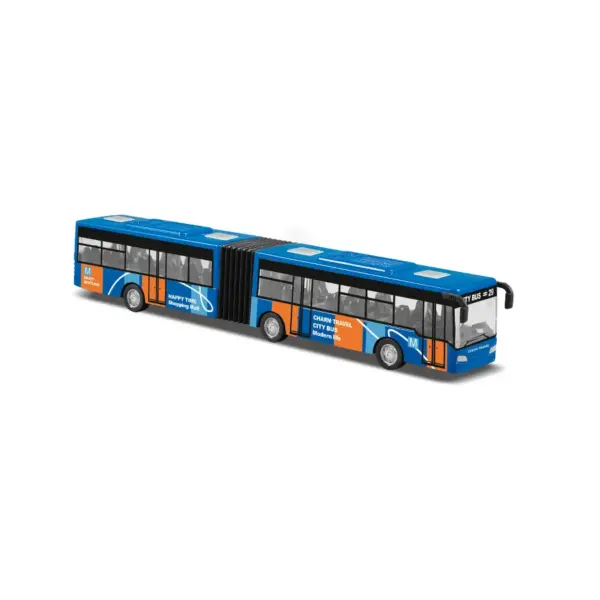 Alloy Double Section Diecast Bus Model Toy - Image 3