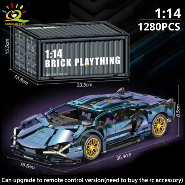 1:14 Racing Car Building Blocks Model Kit - Image 8