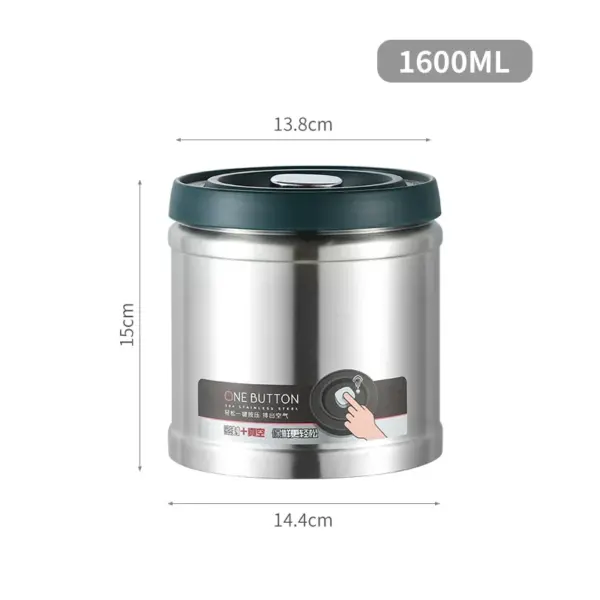 Airtight Stainless Steel Food Storage Jar 750/1100/1600ml - Image 10