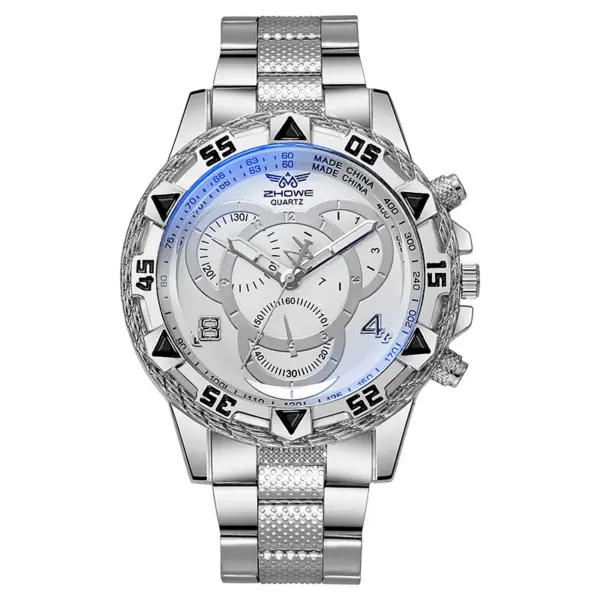 Men's Stainless Steel Quartz Watch 45mm Dial - Image 9