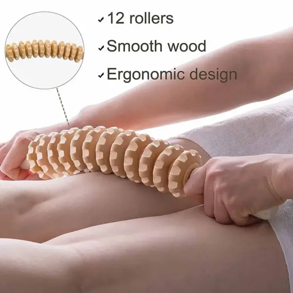Wooden Massage Roller for Cellulite Relief - Image 2