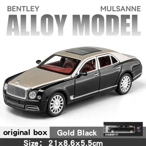 1:24 Scale Bentley Mulsanne Diecast Model Car - Image 8