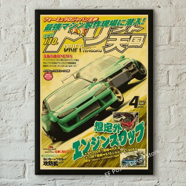 Vintage Motorsport GTR Cars Kraft Paper Poster - Image 7