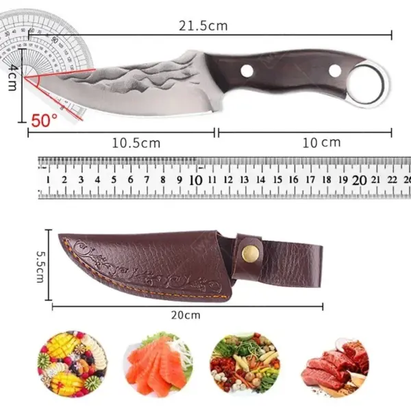 High Carbon Steel Boning Kitchen Knife - Image 6