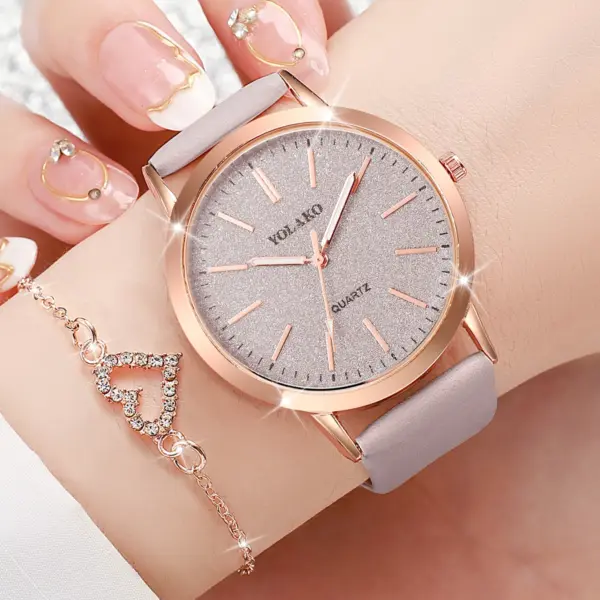 5pcs Women's Quartz Watch & Jewelry Set V248 - Image 3
