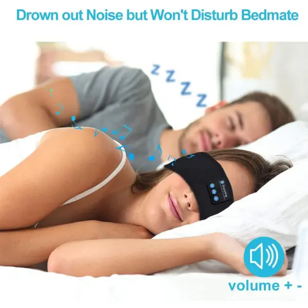 Bluetooth Headband Sleeping Headphones with Eye Mask - Image 5