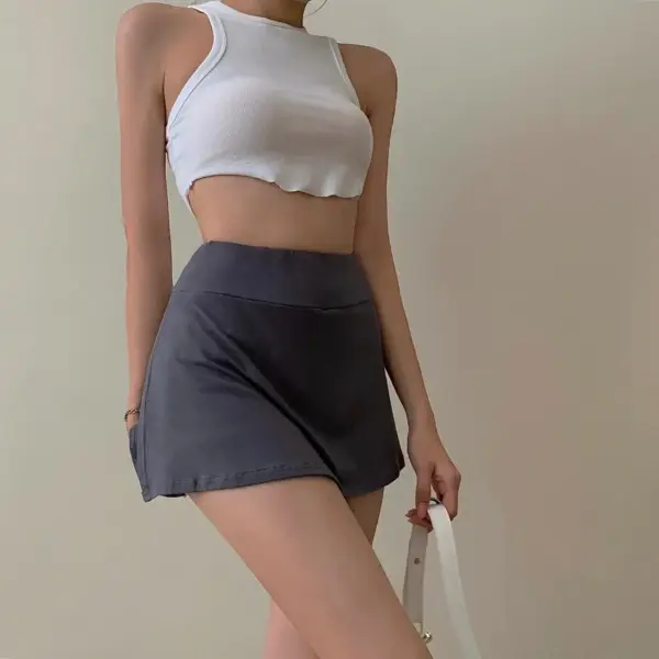 High Waist A-Line Mini Tennis Skirt for Women - Image 4