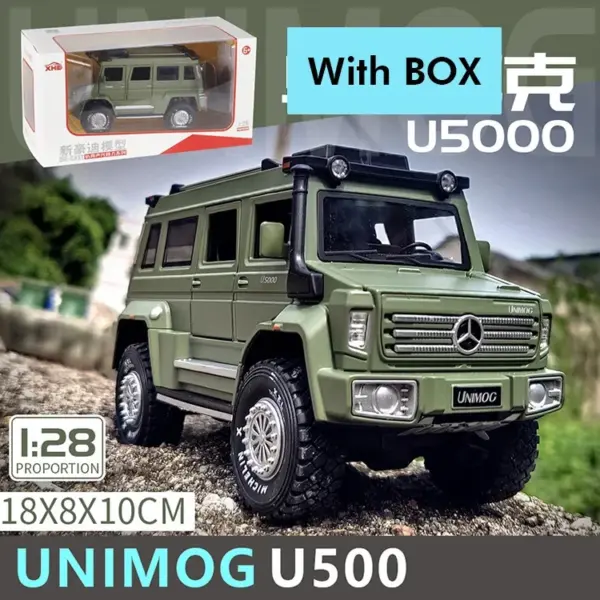 1:28 UNIMOG U500 Diecast Alloy Truck Model - Image 8