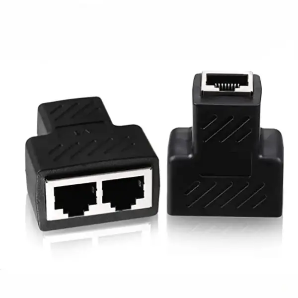 USB Dual LAN Ethernet Splitter Adapter Cat6