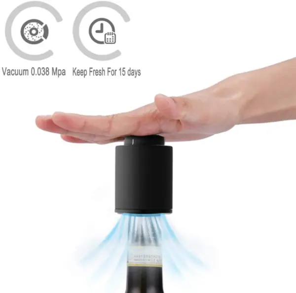 Vacuum Wine Bottle Stopper with Date Marker - Image 6