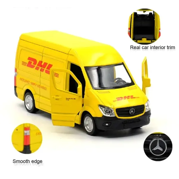 1:36 Scale DHL Sprinter Van Diecast Model - Image 4