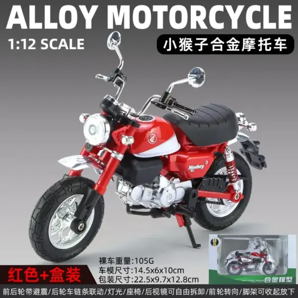 1:12 Honda Monkey Diecast Motorcycle Model - Image 7