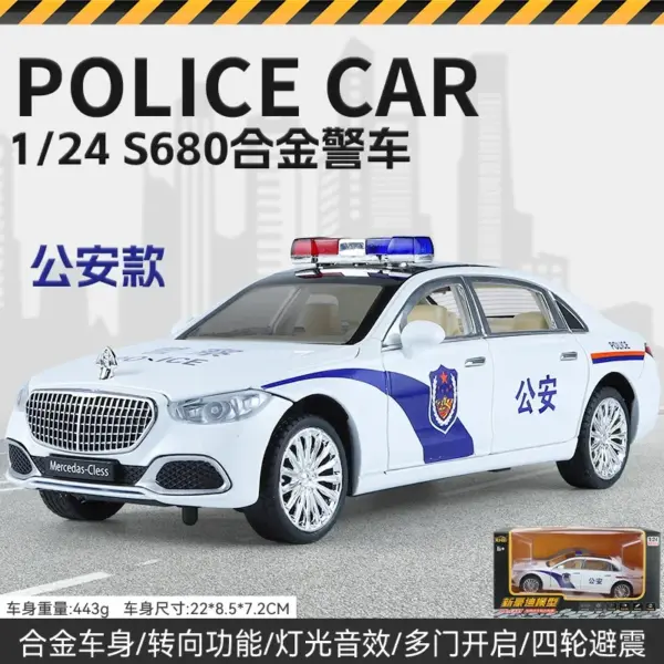 1:24 Mercedes-Benz Maybach Police Car Model - Image 8