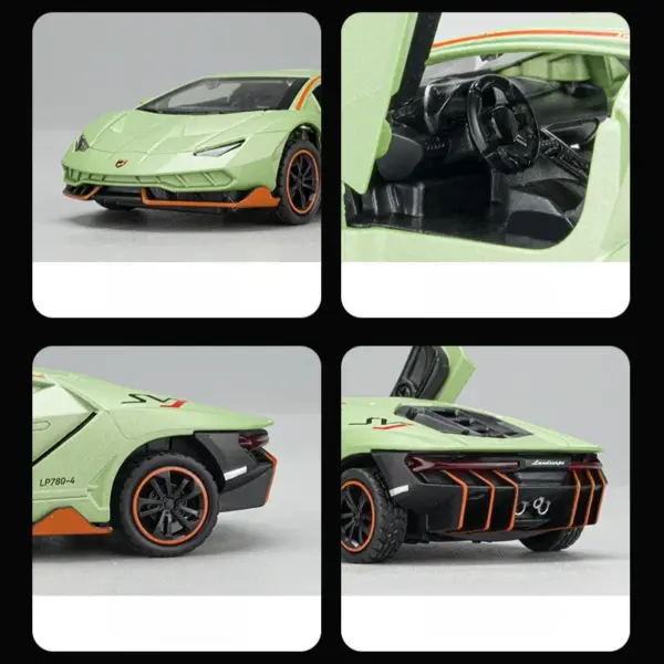 1:36 Lamborghini LP780-4 Diecast Model Car - Image 5