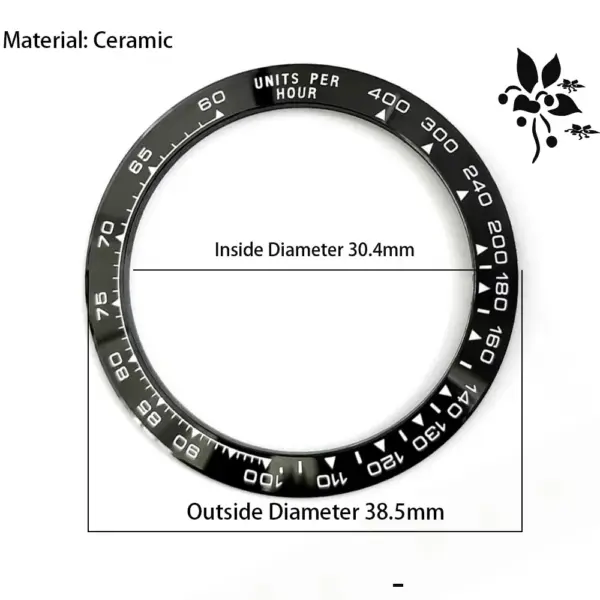 Ceramic Rhinestone Bezel for VK63 Watch - Image 5