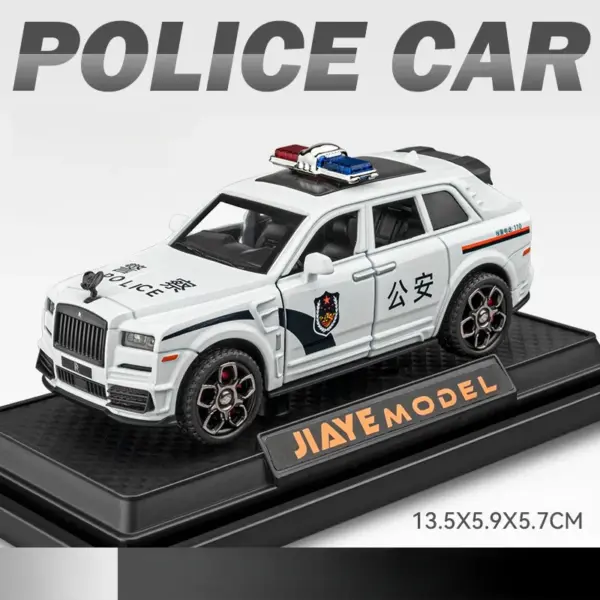 1:36 Rolls Royce Cullinan Police Diecast Model - Image 8