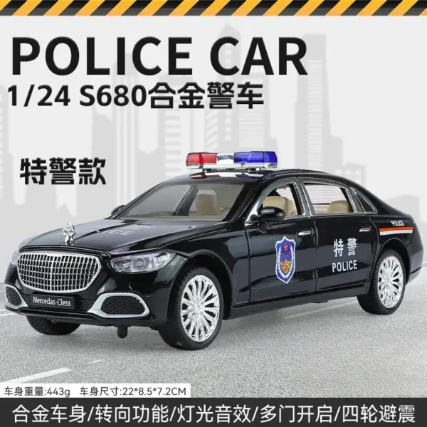 1:24 Mercedes-Benz Maybach Police Car Model - Image 10