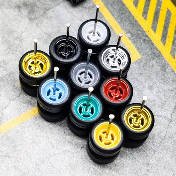 1/64 ABS Wheels with Rubber Tires for Models - Image 3