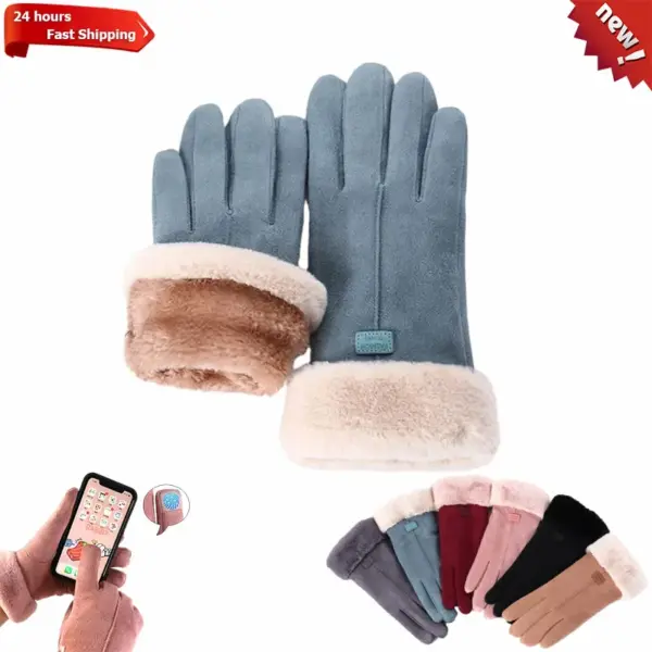 Women’s Touchscreen Suede Winter Gloves