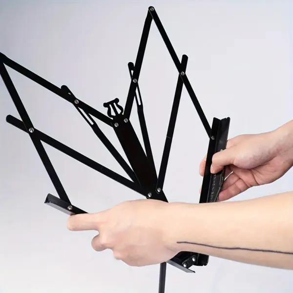 Adjustable Portable Metal Music Stand with Bag - Image 3